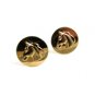 True Vintage Goldtone Horse Head Cufflinks By SWANK 102714