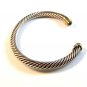 David Yurman 14K 585 Sterling Silver Blue Topaz Cable Cuff Bracelet