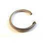 David Yurman 14K 585 Sterling Silver Blue Topaz Cable Cuff Bracelet