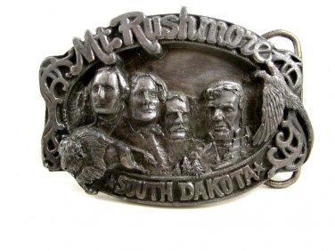 1985 Siskiyou Mt. Rushmore South Dakota Belt Buckle 10242013