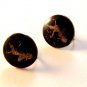 Siam Sterling Niello Dancing Lady Screw Back Earrings Lot 4456
