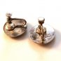 Siam Sterling Niello Dancing Lady Screw Back Earrings Lot 4456