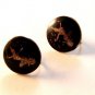Siam Sterling Niello Dancing Lady Screw Back Earrings Lot 4456