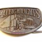 Vintage Nickle Raleigh Lights Truck Belt Buckle