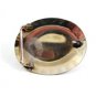 Handcrafted Cowboy Horse Shoe 3 Nickels Coral Turquoise Belt Buckle USA