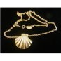 Sarah Coventry Gold Tone Sea Shell Necklace 01012013de
