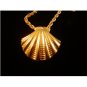 Sarah Coventry Gold Tone Sea Shell Necklace 01012013de