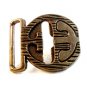 Vintage Very Odd Looking Letter ? E ? Celtic Gothic Belt Buckle
