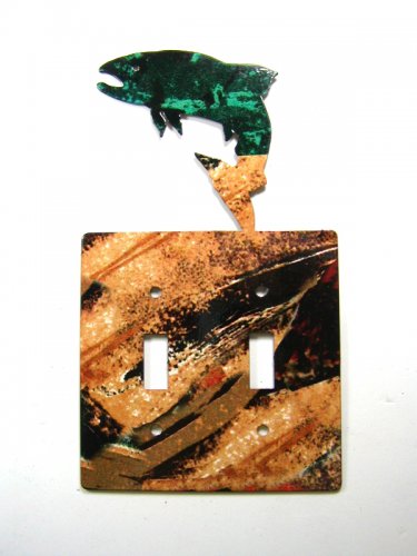 Shark Jaws Double Light Switch Cover Plate by Steel Images USA 030315BB