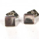 Small Square Silvertone Cufflinks Unbranded 71615