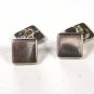 Small Square Silvertone Cufflinks Unbranded 71615