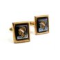 Vintage Greek / Roman Warrior Intaligo Cufflinks by Anson