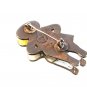 Mexican Sterling Silver Enameled Man & Woman Brooch by Margot De Taxco