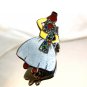 Mexican Sterling Silver Enameled Man & Woman Brooch by Margot De Taxco