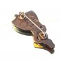 Mexican Sterling Silver Enameled Man & Woman Brooch by Margot De Taxco