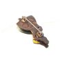 Mexican Sterling Silver Enameled Man & Woman Brooch by Margot De Taxco