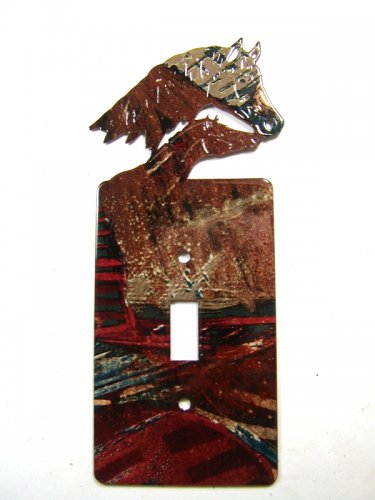 Mama Horse & Colt Single Light Switch Cover by LaZart 030315FF