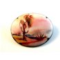 Vintage Hand Painted Porcelain Brooch Signed Hutchins ??????