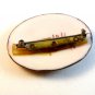 Vintage Hand Painted Porcelain Brooch Signed Hutchins ??????
