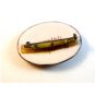 Vintage Hand Painted Porcelain Brooch Signed Hutchins ??????