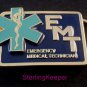 Vintage Emergency Medical Technican EMT Enameled Belt Buckle