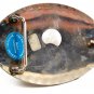 Southwest Handcrafted Indian Chief 10 Pennys Coral Turquoise Belt Buckle USA