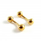 Unmarked Goldtone Ball Cufflinks 11062013nbc