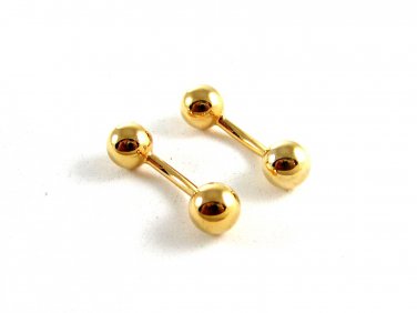 Unmarked Goldtone Ball Cufflinks 11062013nbc