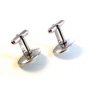 VintageSterling Silver & Pearl Street Cufflinks