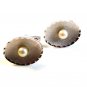 VintageSterling Silver & Pearl Street Cufflinks