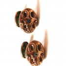 Victorian Edwardian Gold Tone w/ Rhinestone ? SE CO ??? Cufflinks