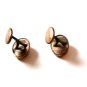 Victorian Edwardian Gold Tone w/ Rhinestone ? SE CO ??? Cufflinks