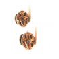 Victorian Edwardian Gold Tone w/ Rhinestone ? SE CO ??? Cufflinks