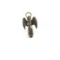 Sterling Silver Angel With Harp Charm  / Pendant 8714