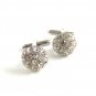 Unmarked Silvertone & Rhinestone Cufflinks 1106201yyp