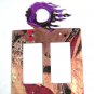 Man In Moon Windy Double Rocker Outlet Cover Plate Steel Images USA 6215p