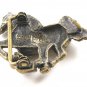 Horse Pewter Brass Finish Belt Buckle by KEV Made in USA 6514 Old New Stock