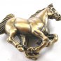 Horse Pewter Brass Finish Belt Buckle by KEV Made in USA 6514 Old New Stock