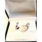 Sterling Silver & Cubic Zirconia Pierced Earrings MIB