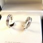 Sterling Silver & Cubic Zirconia Pierced Earrings MIB