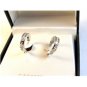 Sterling Silver & Cubic Zirconia Pierced Earrings MIB