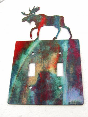 Moose Double Light Switch Cover Plate by Steel Images USA Made 02161511111D