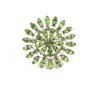 Light Green Rhinestones Matching Brooch & Earrings By B. David 102014