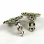 Light Green Rhinestones Matching Brooch & Earrings By B. David 102014
