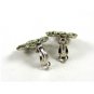 Light Green Rhinestones Matching Brooch & Earrings By B. David 102014