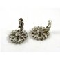 Light Green Rhinestones Matching Brooch & Earrings By B. David 102014