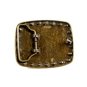 Ladies Brassy Look & Rhinestones Belt Buckle 5214