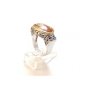 Sterling Silver Champagne Yellow Sparkly CZ Ring Sz 9