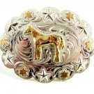 Silver Strike Horse Western Belt Buckle 11142013bd