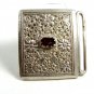 Handmade Tribal Silver & Purple Belt Buckle Unmarked 102914